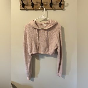 Aeropostale cropped waffle knit hoodie